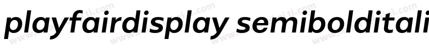 playfairdisplay semibolditalic字体转换